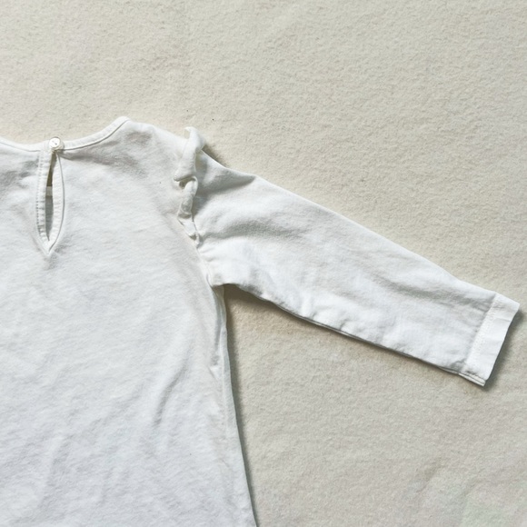 5/$18 H&M Baby Girl White Cotton Long Sleeve Ruffle Basic Layering Top Tee 9–12M - Picture 13 of 16